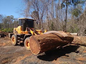 Customised Big Backhoe Wheel Loader , 4WD Steel Yellow Wheeled Backhoe Loader